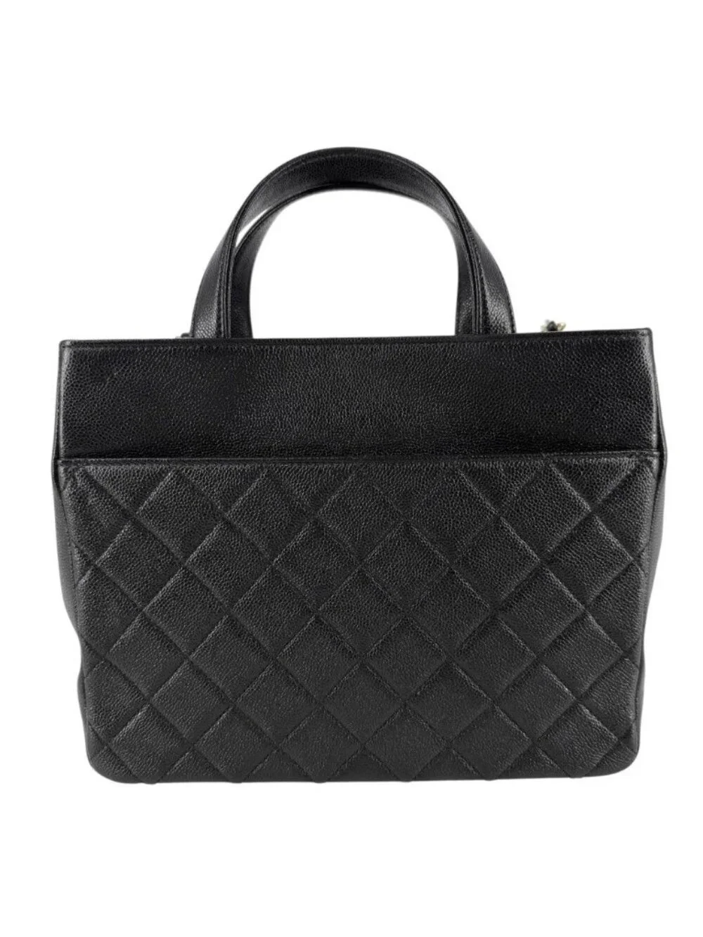 Chanel 2-Way Quilted Business Affinity Chain Shoulder Bag Crossbody Caviar